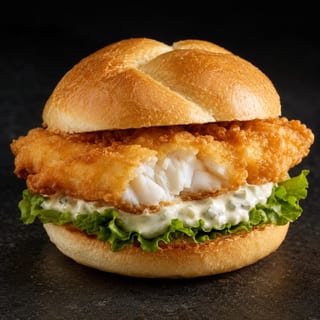 Beer Battered Cod Fillet Sandwich