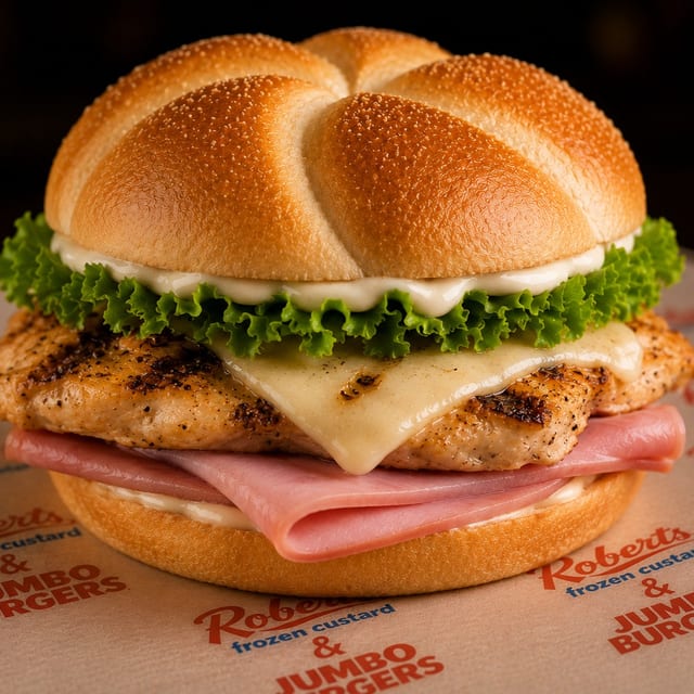 Grilled Chicken Cordon Bleu.