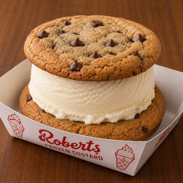 Cookie Custard Sandwich Sundae.